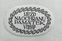 odznak Sjezdu na ochranu památek v Praze 1908